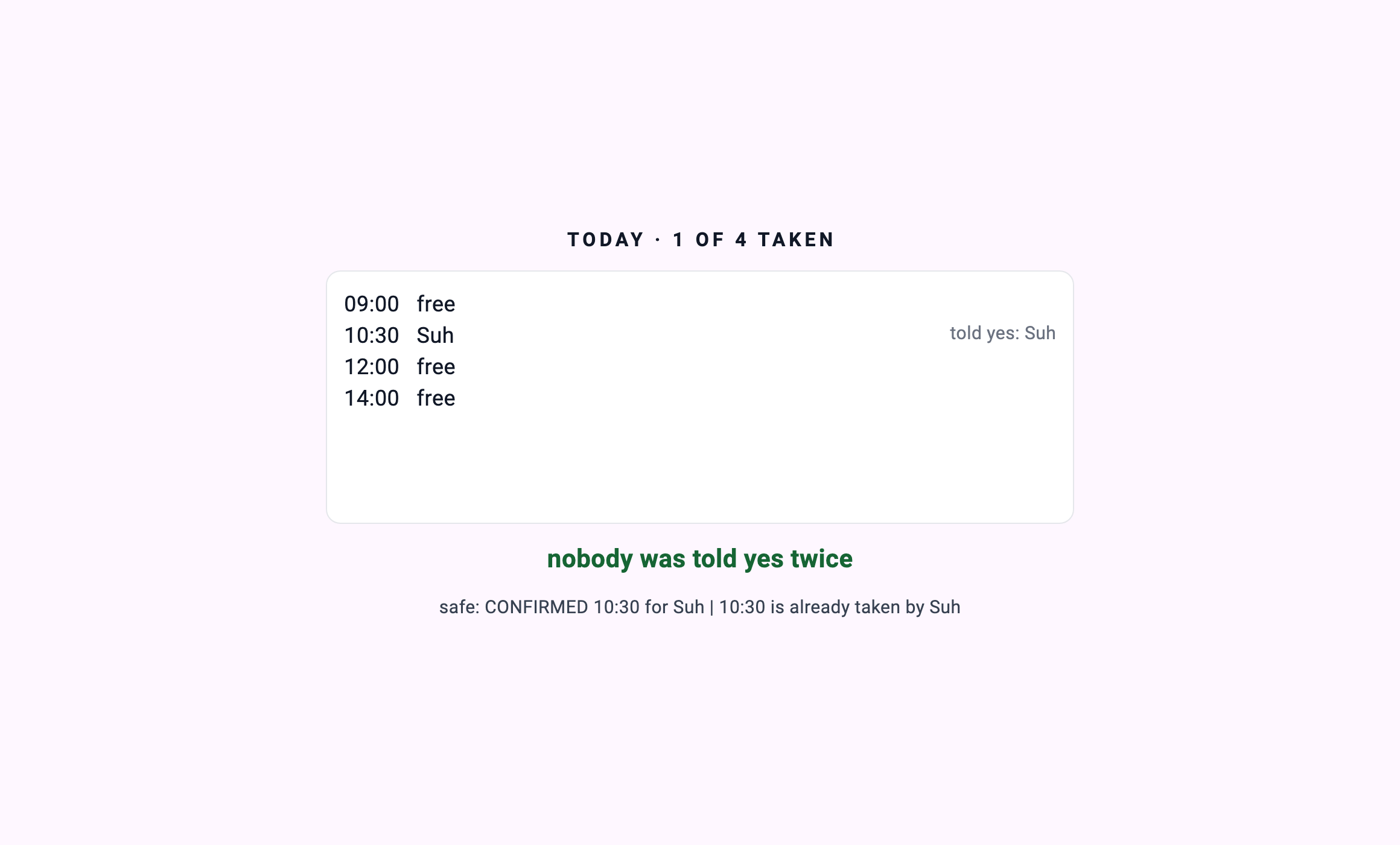TODAY · 1 OF 4 TAKEN — 10:30 Suh, told yes: Suh. "nobody was told yes twice"
